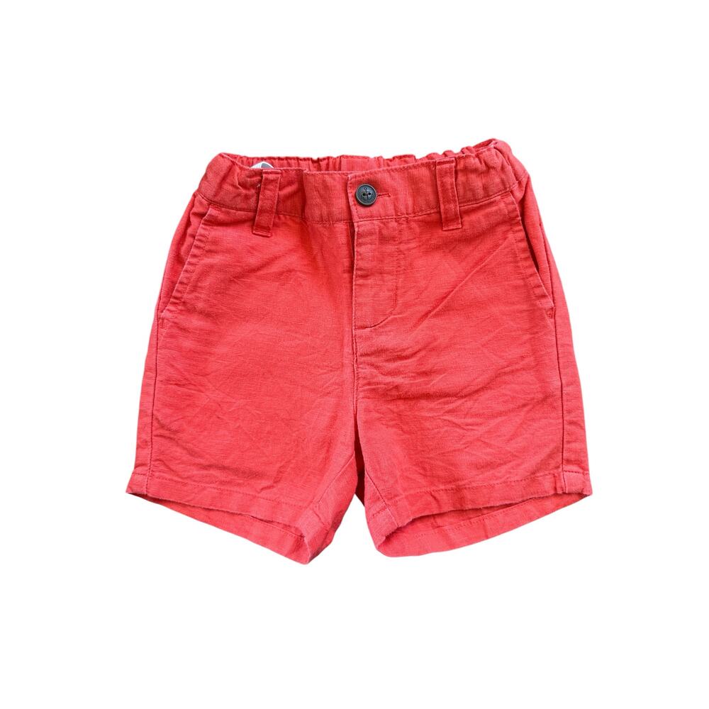Janie and Jack Classic Preppy Boat Spring Orange Shorts Size BOY 18-24 Months